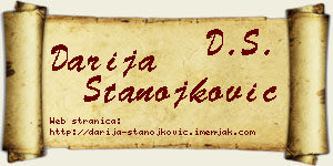 Darija Stanojković vizit kartica